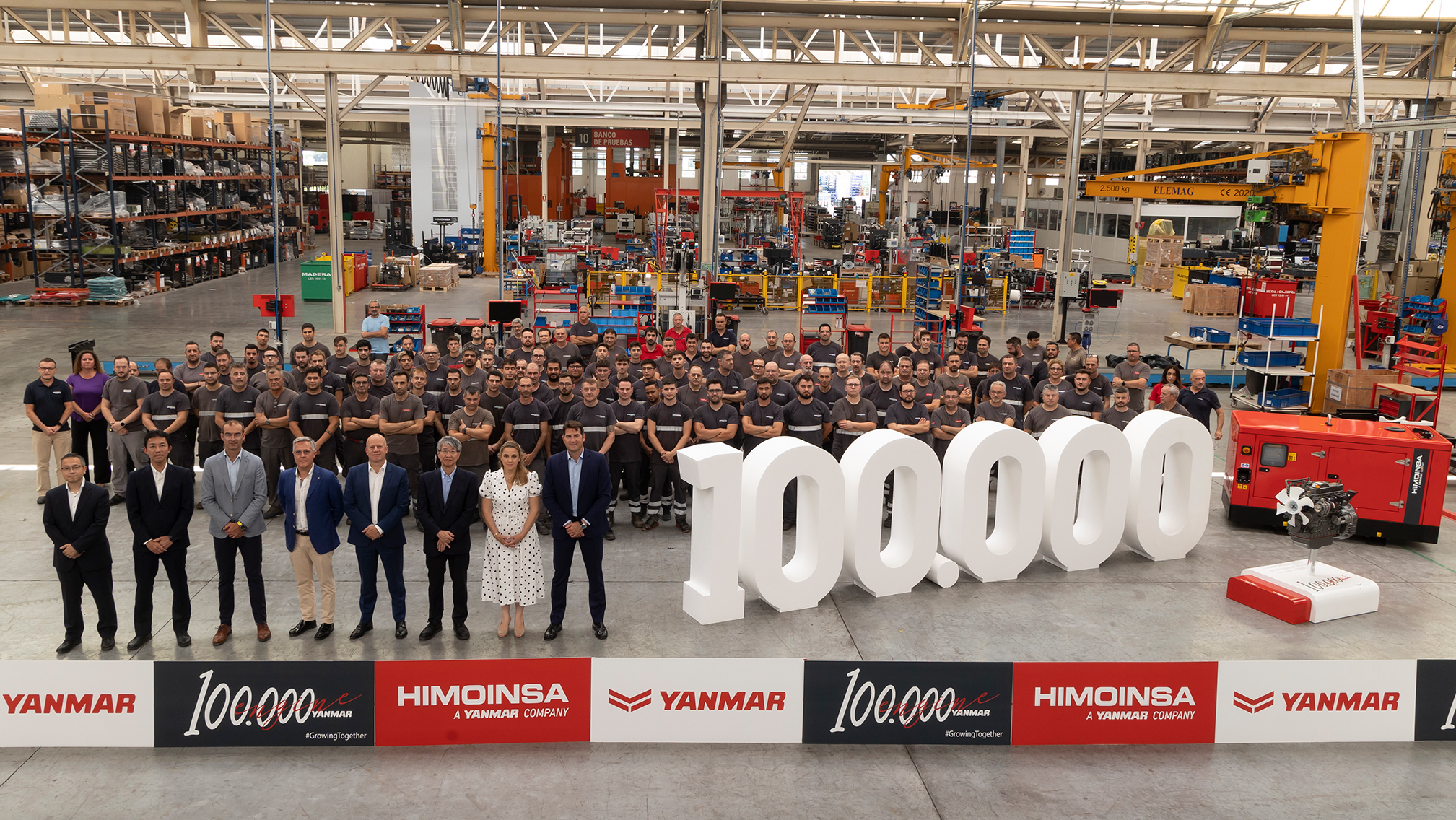 HIMOINSA achieves a new milestone: the company has now produced 100,000 generator sets with Yanmar engines