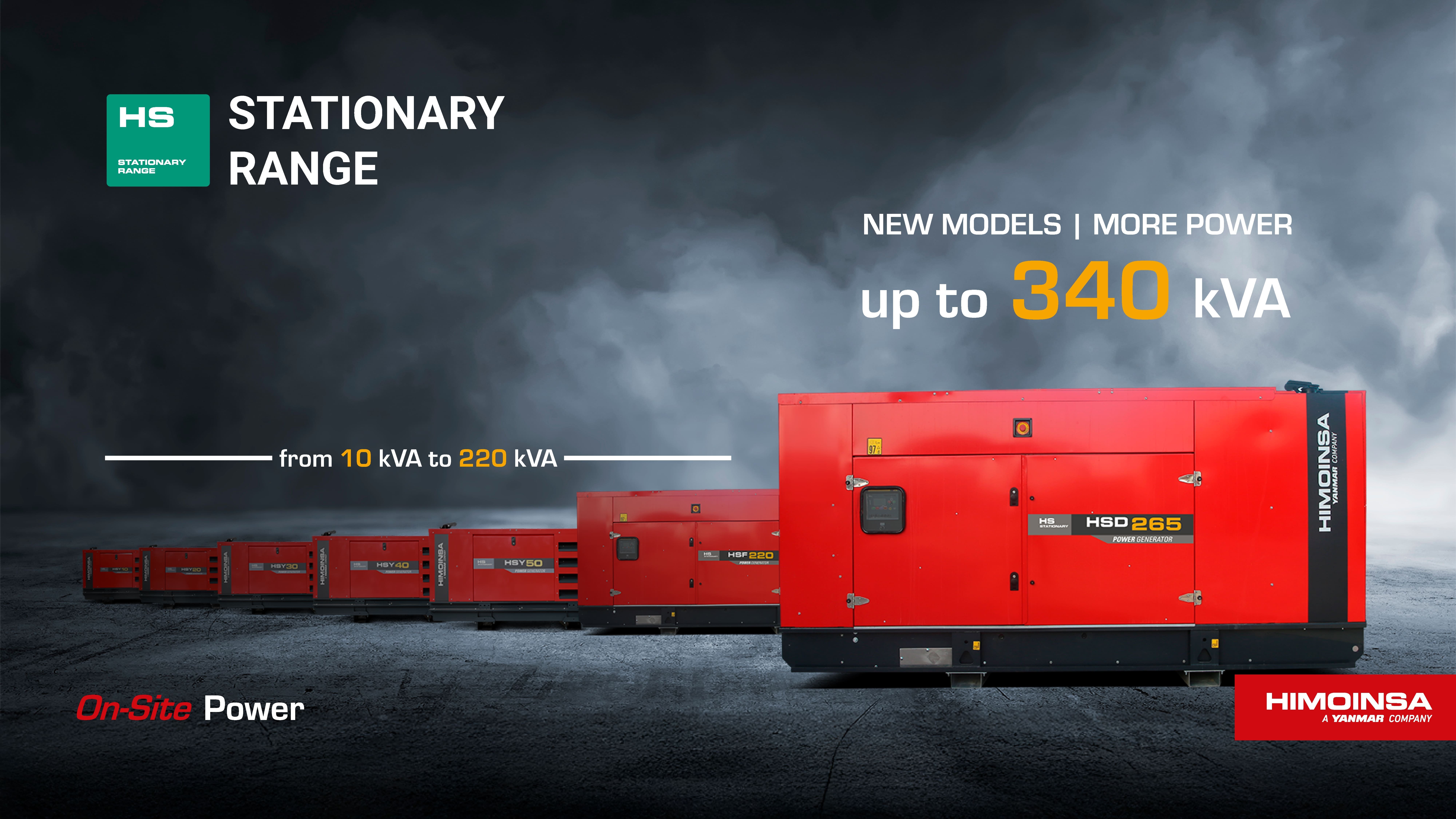 HIMOINSA extends its Stationary Range up to 340 kVA