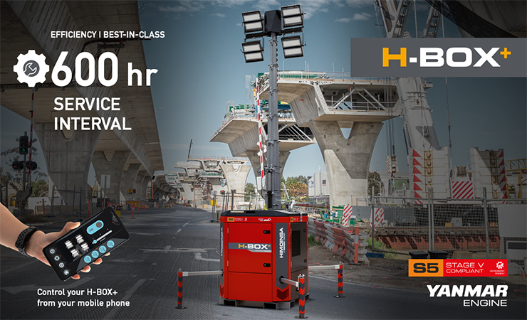 HBOX+, the new HIMOINSA lighting tower. Efficiency, connectivity and safety
